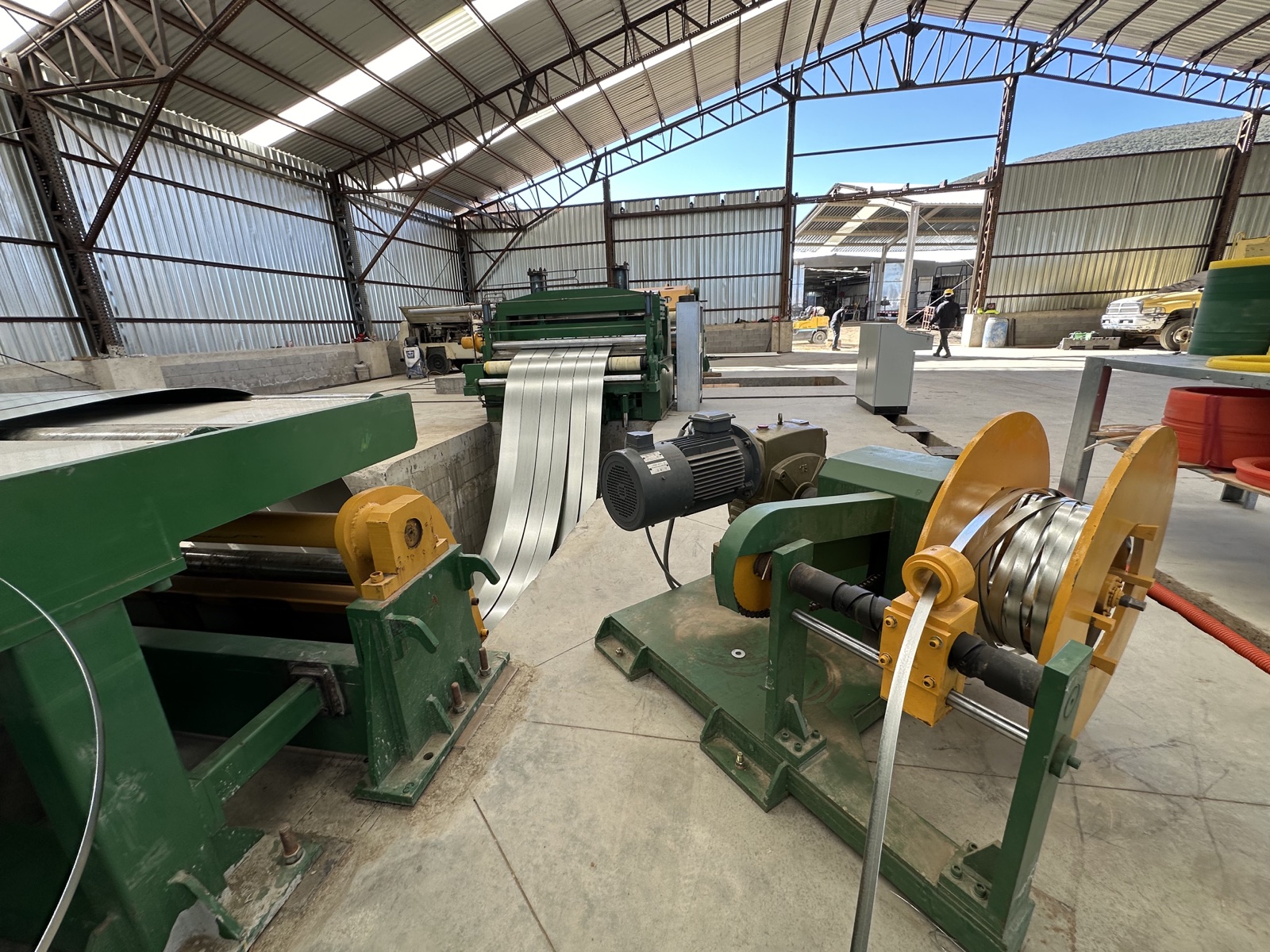 Inside the Cal Steel light gauge steel fabrication facility in Van Nuys.