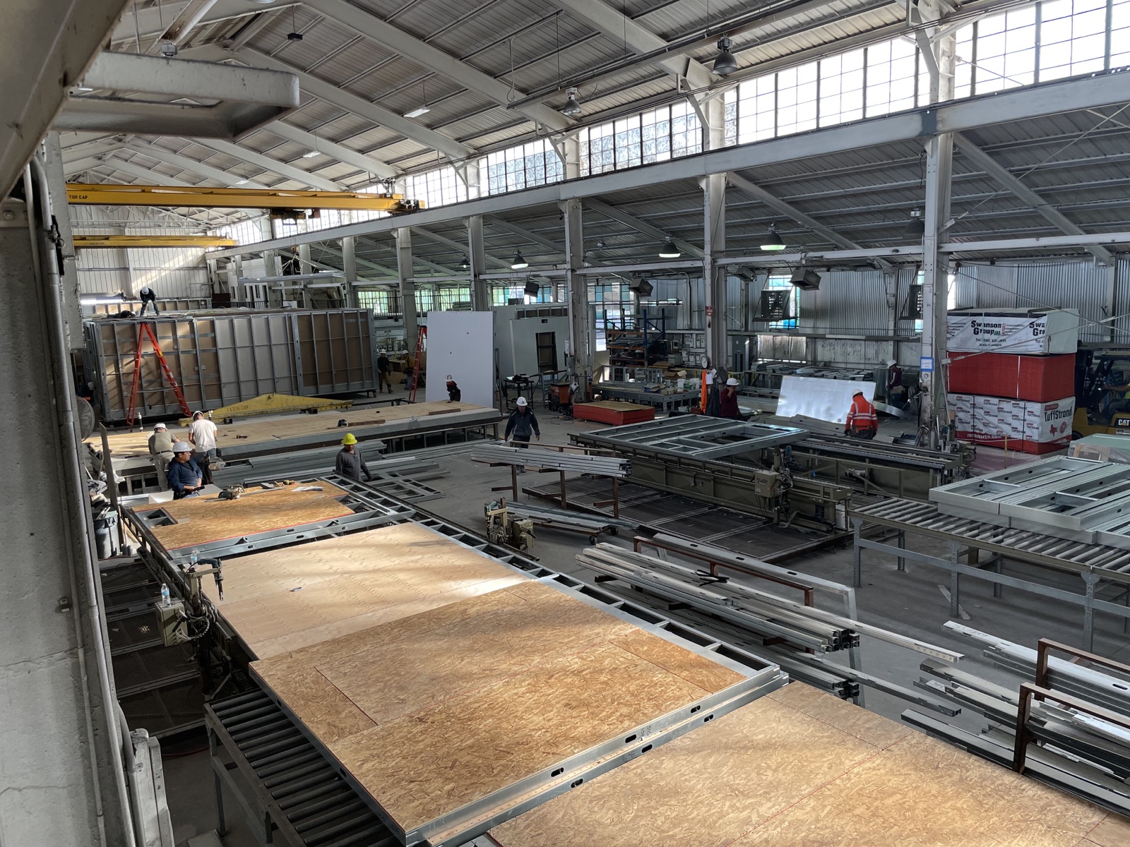 Inside the Cal Steel light gauge steel fabrication facility in Van Nuys.