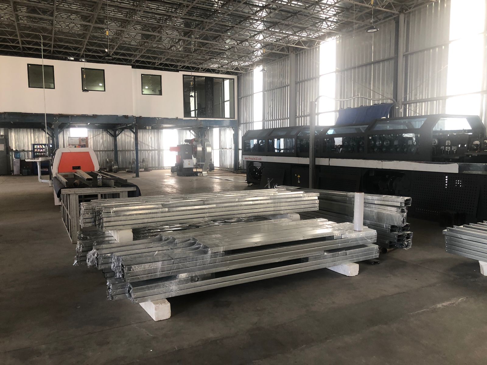 Inside the Cal Steel light gauge steel fabrication facility in Van Nuys.