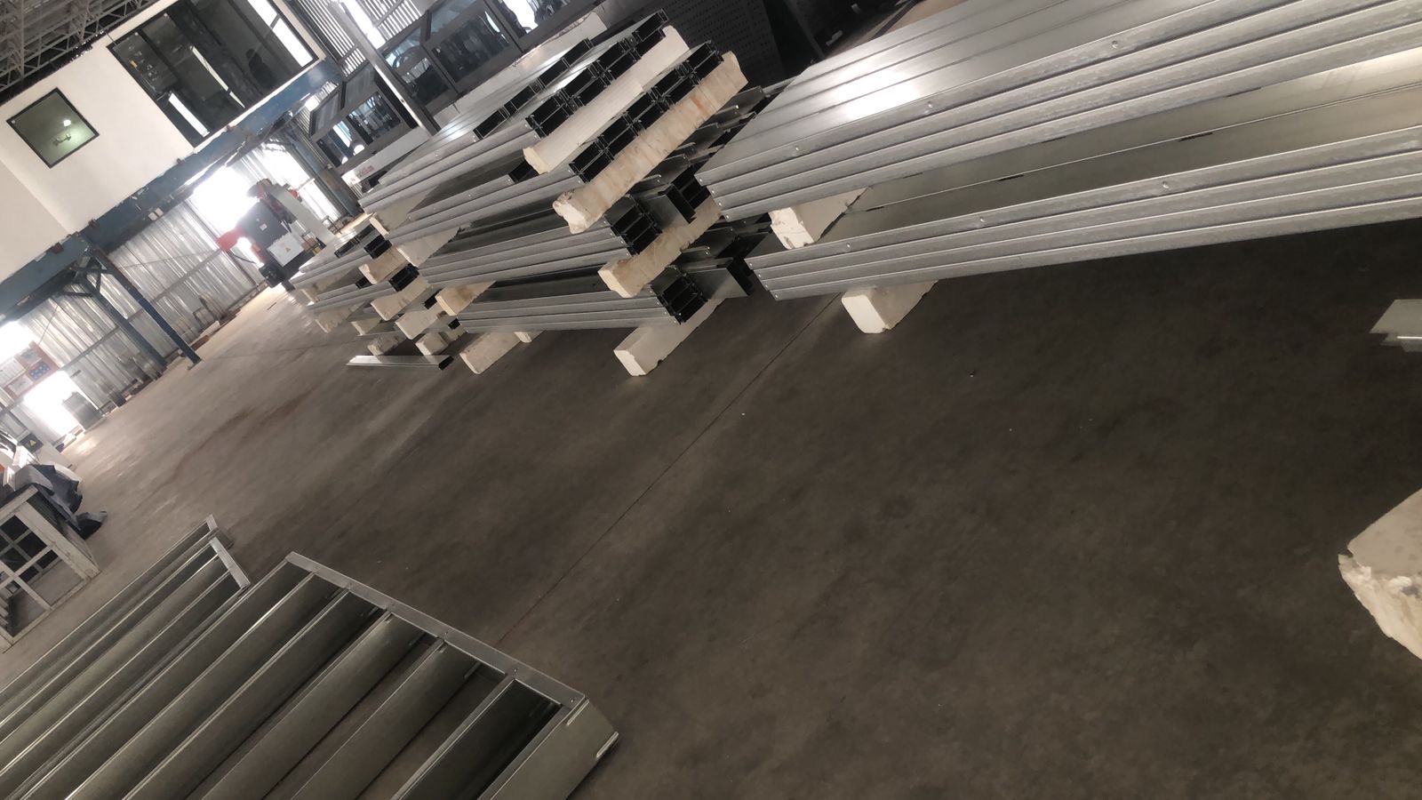 Roll-forming and fabrication equipment at the Cal Steel facility.